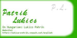 patrik lukics business card